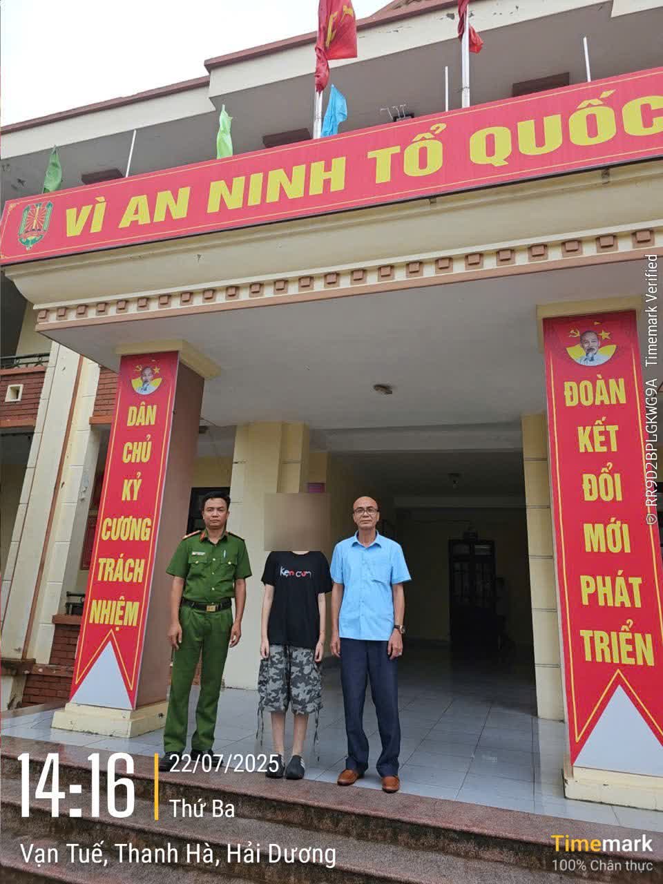 Thư cảm ơn gửi Công an xã Hà Bắc